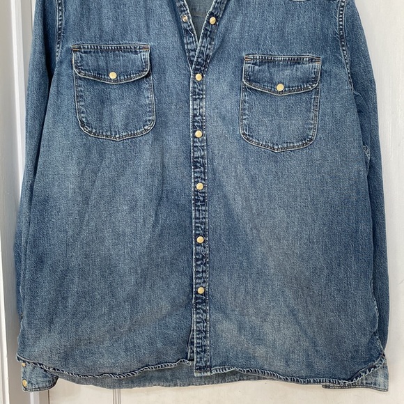 EUC LUCKY BRAND UNISEX DENIM SHIRT - Picture 3 of 9